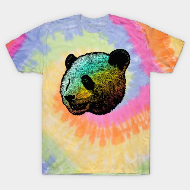 Cool Colored Panda T-Shirt by barmalisiRTB